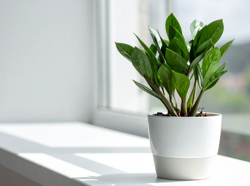 Zanzibar Gem Plant on Windowsill